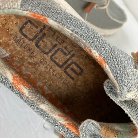 Hey Dude Mens Sz 8 Wally Eco Gray Slip On Comfort Stretch Loafer Shoe - Picture 6 of 8